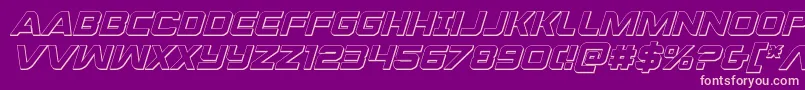 praetorian3dital Font – Pink Fonts on Purple Background