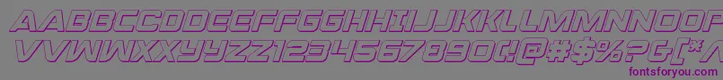 praetorian3dital Font – Purple Fonts on Gray Background