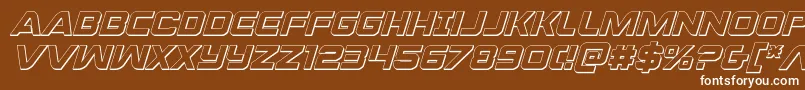 praetorian3dital Font – White Fonts on Brown Background
