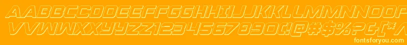 praetorian3dital Font – Yellow Fonts on Orange Background