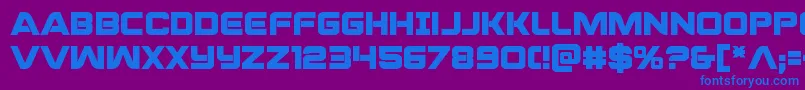 praetorianbold Font – Blue Fonts on Purple Background