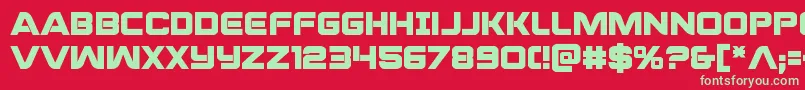 praetorianbold Font – Green Fonts on Red Background