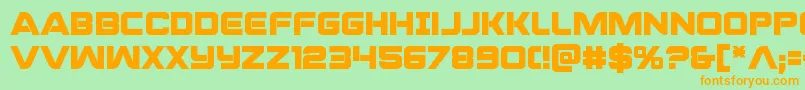 praetorianbold Font – Orange Fonts on Green Background