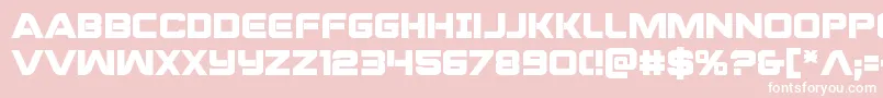 praetorianbold-fontti – valkoiset fontit vaaleanpunaisella taustalla