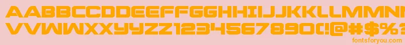 praetorianboldexpand Font – Orange Fonts on Pink Background