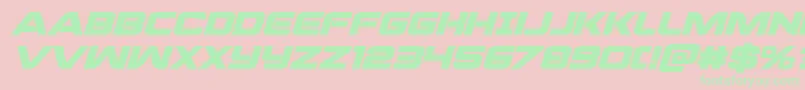 praetorianboldexpandital Font – Green Fonts on Pink Background