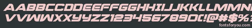 praetorianboldexpandital Font – Pink Fonts on Black Background