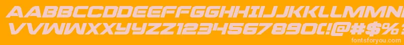 praetorianboldexpandital Font – Pink Fonts on Orange Background
