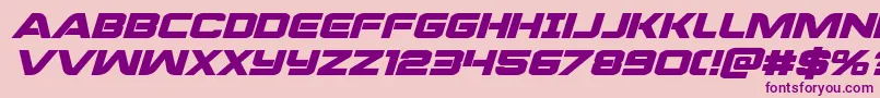 praetorianboldexpandital Font – Purple Fonts on Pink Background