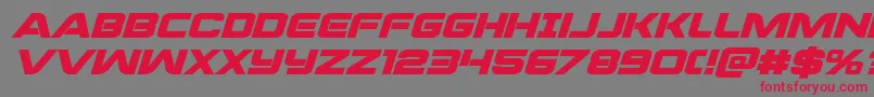 praetorianboldexpandital Font – Red Fonts on Gray Background