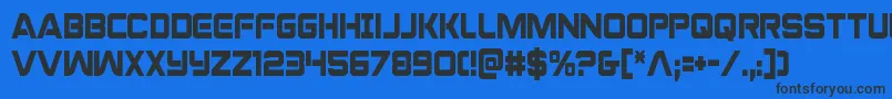 praetoriancond Font – Black Fonts on Blue Background