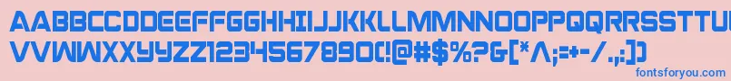 praetoriancond Font – Blue Fonts on Pink Background