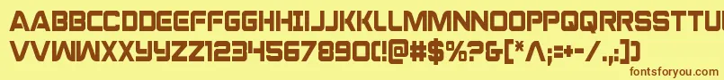praetoriancond Font – Brown Fonts on Yellow Background