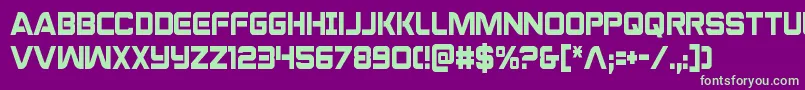 praetoriancond Font – Green Fonts on Purple Background