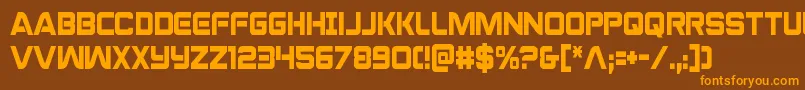 praetoriancond Font – Orange Fonts on Brown Background