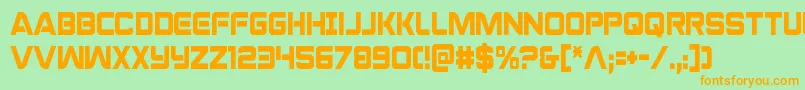 praetoriancond Font – Orange Fonts on Green Background