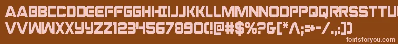praetoriancond Font – Pink Fonts on Brown Background