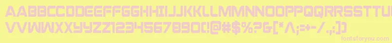praetoriancond Font – Pink Fonts on Yellow Background