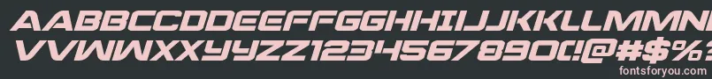 フォントpraetorianexpandital – 黒い背景にピンクのフォント