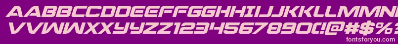 praetorianexpandital Font – Pink Fonts on Purple Background