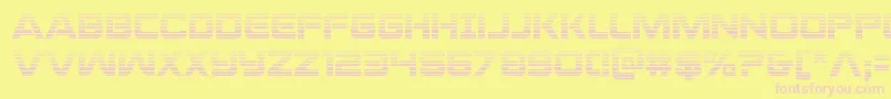 フォントpraetoriangrad – ピンクのフォント、黄色の背景