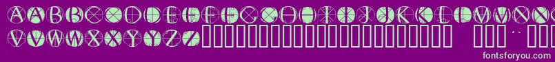 Rodgauerfisheyes Font – Green Fonts on Purple Background