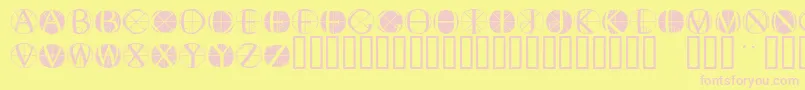 Rodgauerfisheyes Font – Pink Fonts on Yellow Background