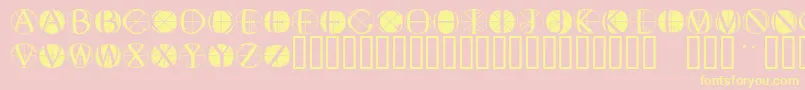 Rodgauerfisheyes Font – Yellow Fonts on Pink Background