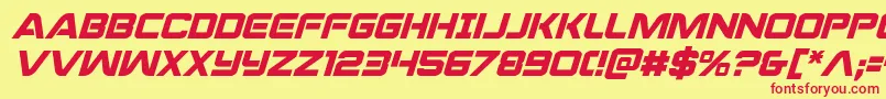 praetorianital Font – Red Fonts on Yellow Background