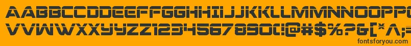 praetorianlaser Font – Black Fonts on Orange Background