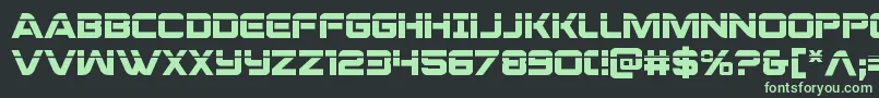 praetorianlaser Font – Green Fonts on Black Background