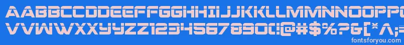 praetorianlaser Font – Pink Fonts on Blue Background