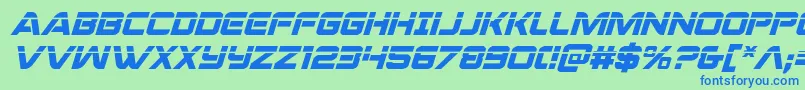 praetorianlaserital Font – Blue Fonts on Green Background