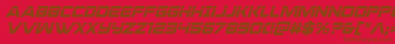 praetorianlaserital Font – Brown Fonts on Red Background