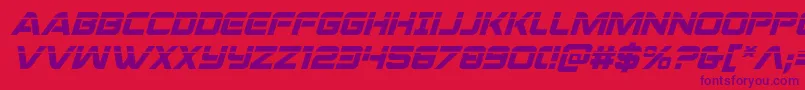 praetorianlaserital Font – Purple Fonts on Red Background