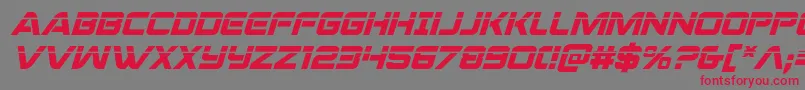 フォントpraetorianlaserital – 赤い文字の灰色の背景