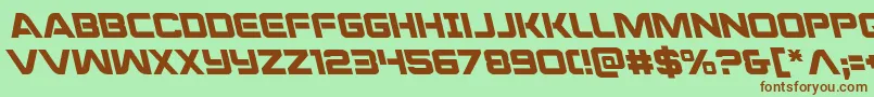 praetorianleft Font – Brown Fonts on Green Background