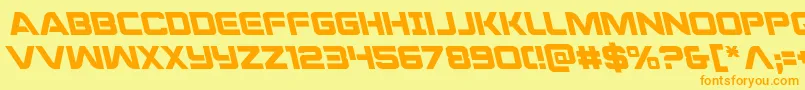 praetorianleft Font – Orange Fonts on Yellow Background