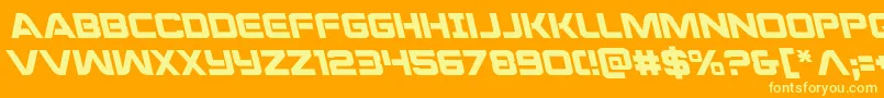 praetorianleft Font – Yellow Fonts on Orange Background