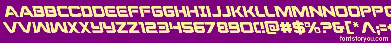 praetorianleft Font – Yellow Fonts on Purple Background