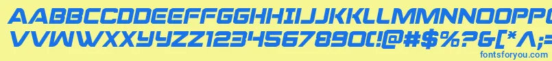 praetoriansemital Font – Blue Fonts on Yellow Background