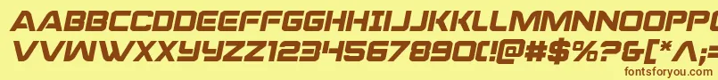 praetoriansemital Font – Brown Fonts on Yellow Background