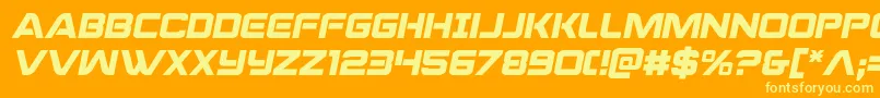 praetoriansemital Font – Yellow Fonts on Orange Background