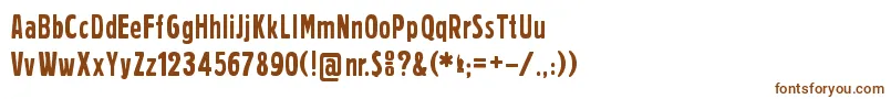 Шрифт Prager Headlines – коричневые шрифты на белом фоне