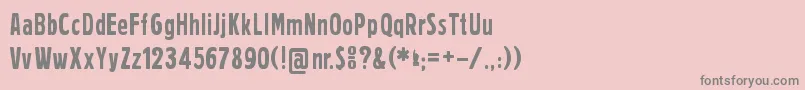 Prager Headlines Font – Gray Fonts on Pink Background