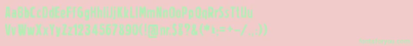 Prager Headlines Font – Green Fonts on Pink Background