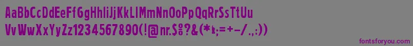 Шрифт Prager Headlines – фиолетовые шрифты на сером фоне