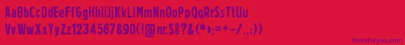 Prager Headlines Font – Purple Fonts on Red Background