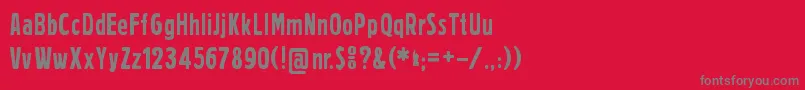 fuente Prager Headlines – Fuentes Grises Sobre Fondo Rojo
