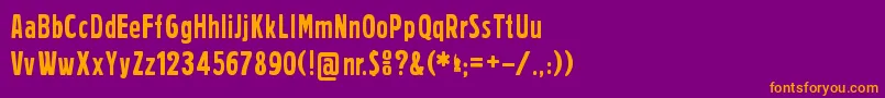 Prager Headlines Font – Orange Fonts on Purple Background